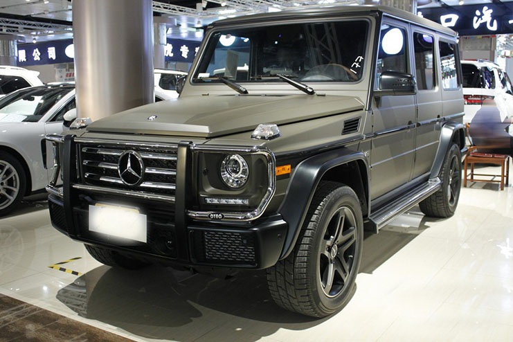 哑光橄榄绿的g550 少见~!_新浪看点