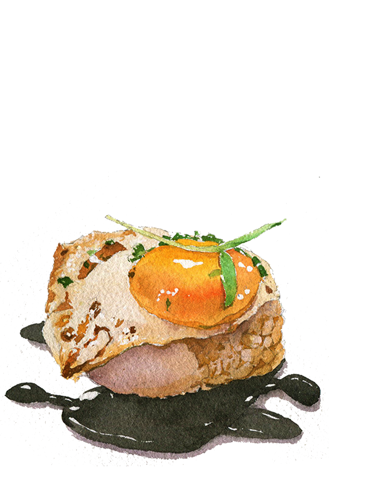 水彩美食水彩画