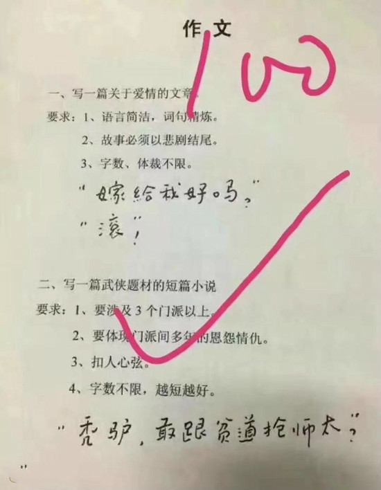 搞笑幽默笑话段子今天中午在食堂阿姨一勺舀上来满满的全是肉