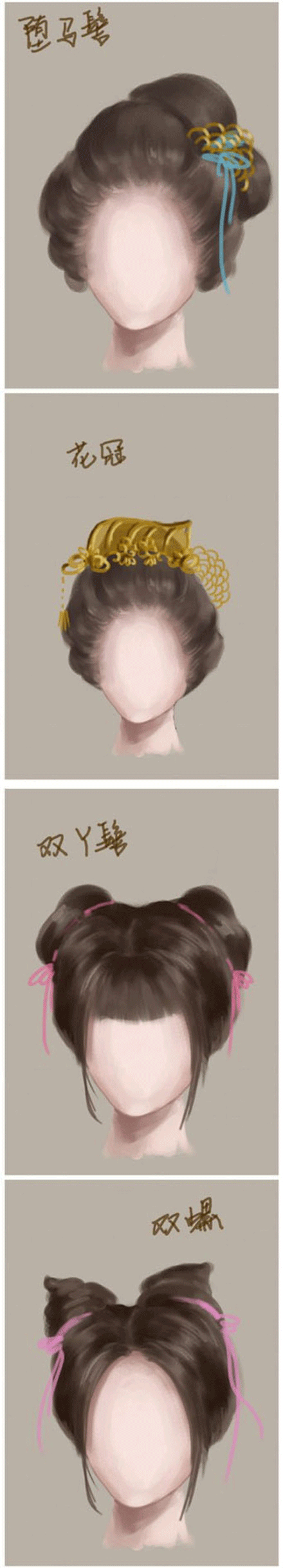 当窗理云鬓,对镜贴花黄。”中国古代女子的各种发型|云鬓|贴花|中国古代|发型|女子_新浪新闻