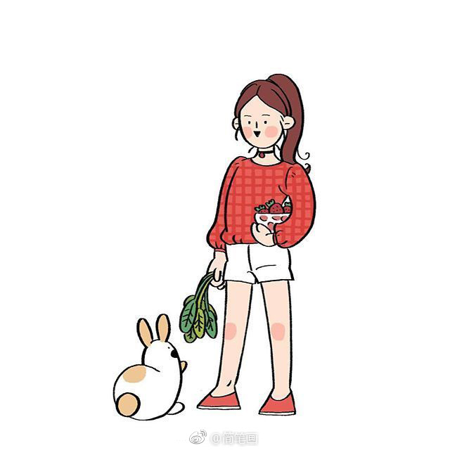 元气少女简笔画inskimokokokok