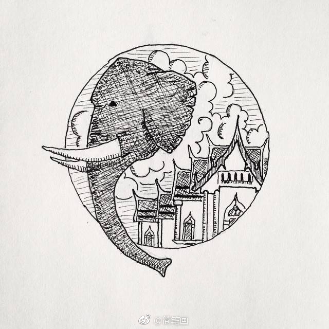 一组微观世界针管笔手绘bydavidpowell