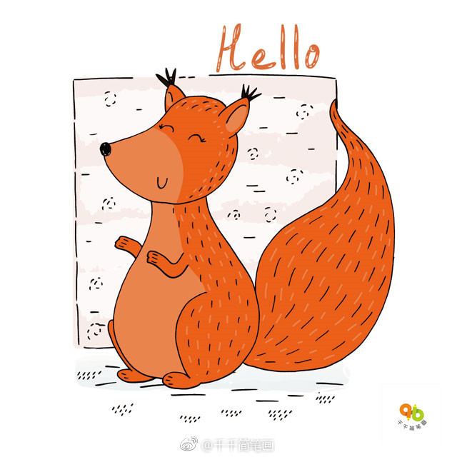 萌萌哒小松鼠简笔画详细步骤图