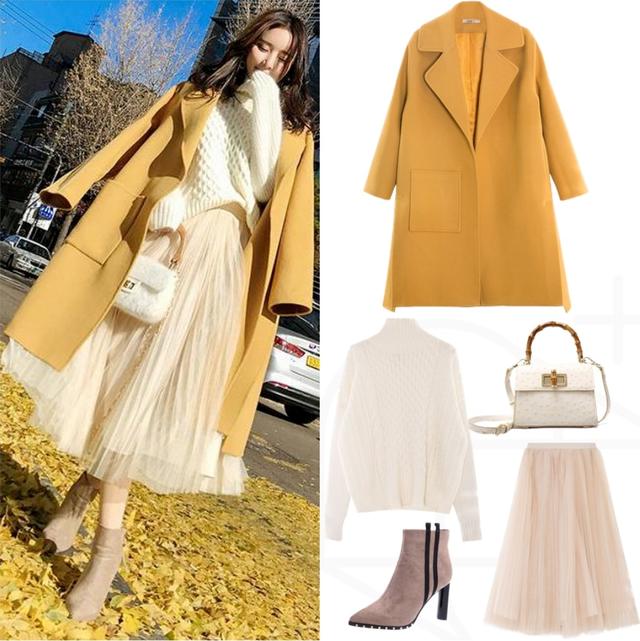 冬天也要做时髦女神,大衣 百褶裙的搭配组合,让你走路都带风!