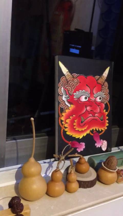 一小幅赤鬼tattoo纹身