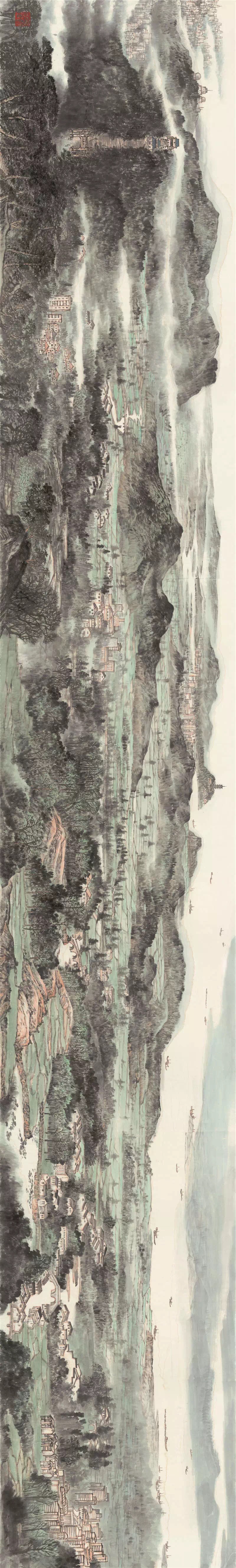 200米巨幅长卷《长江万里图》为祖国河山立传第二部分请横屏观赏