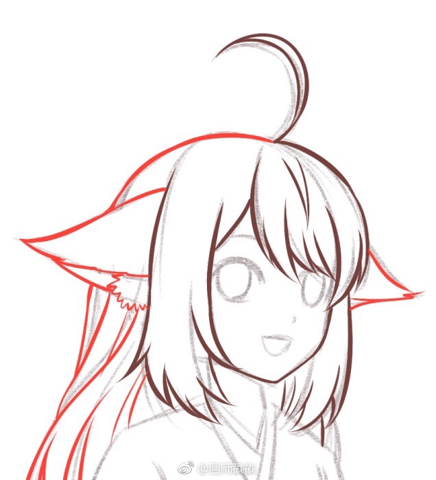 手把手教你画涂山苏苏卡通人物画起来比例容易不准