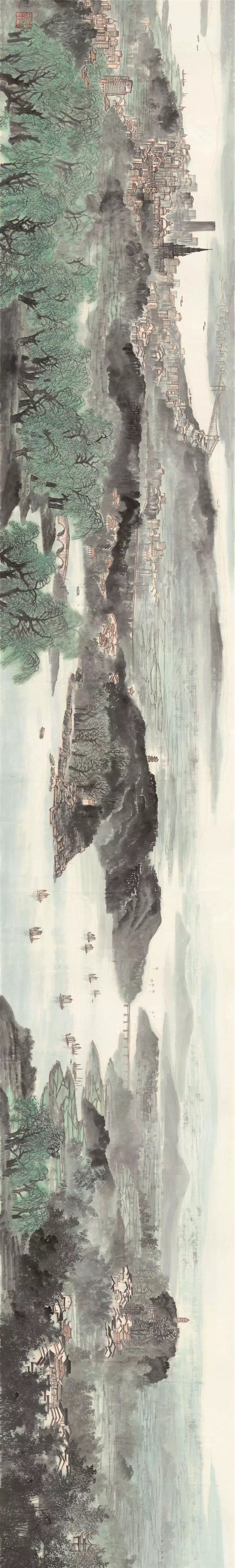 200米巨幅长卷《长江万里图》为祖国河山立传第二部分请横屏观赏