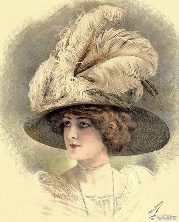 一组绝美的欧洲古典女性礼帽