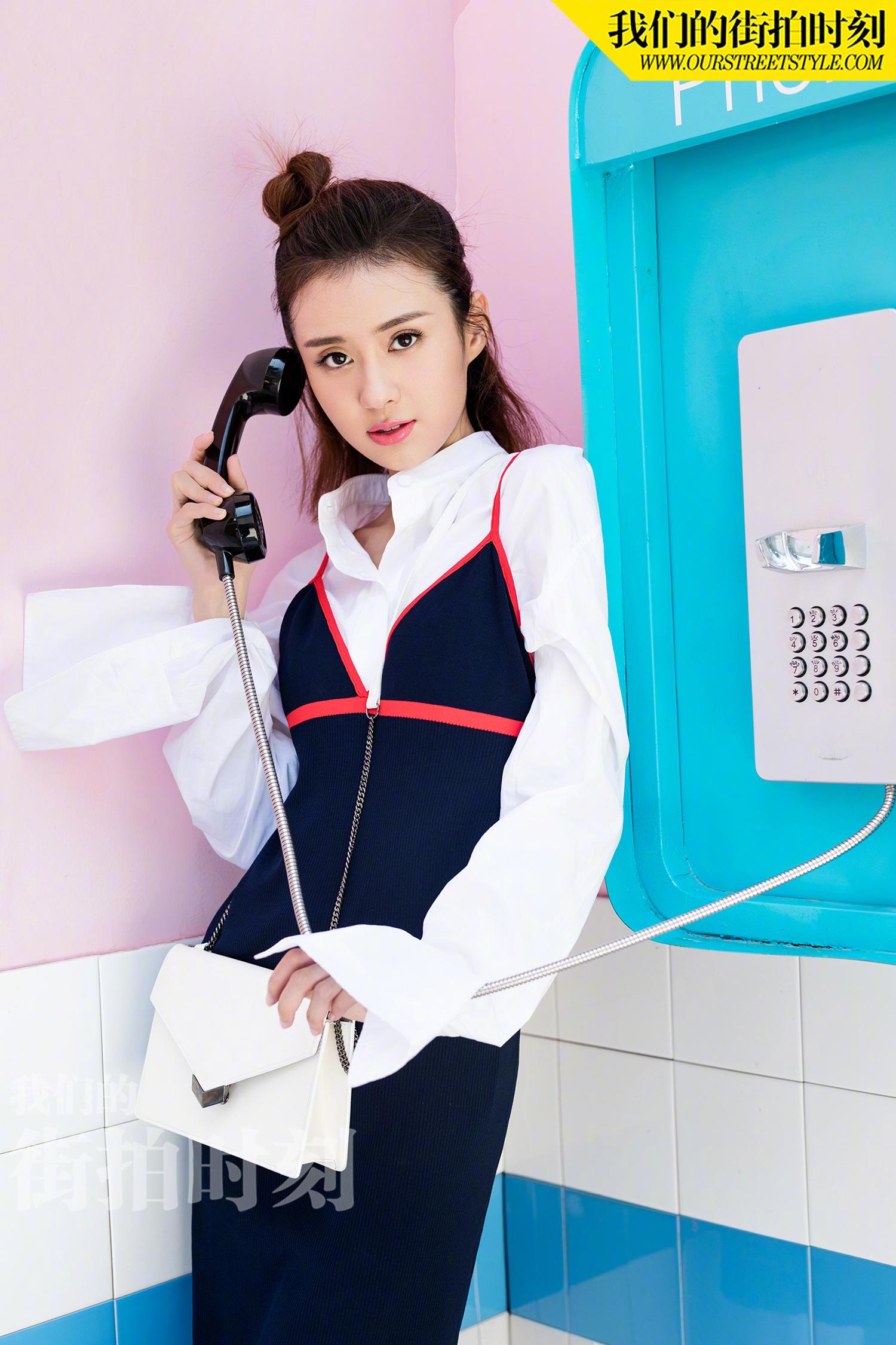 灵动美少女的圆脸时尚