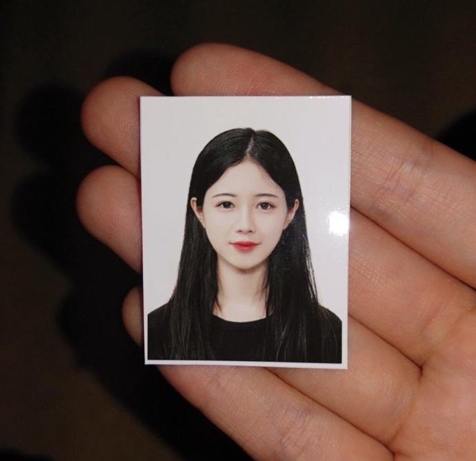 好羡慕韩国女生的证件照