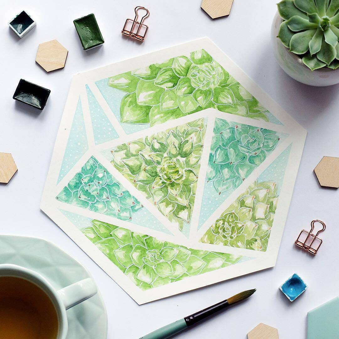 清爽干净的水彩图案ins:illustellar