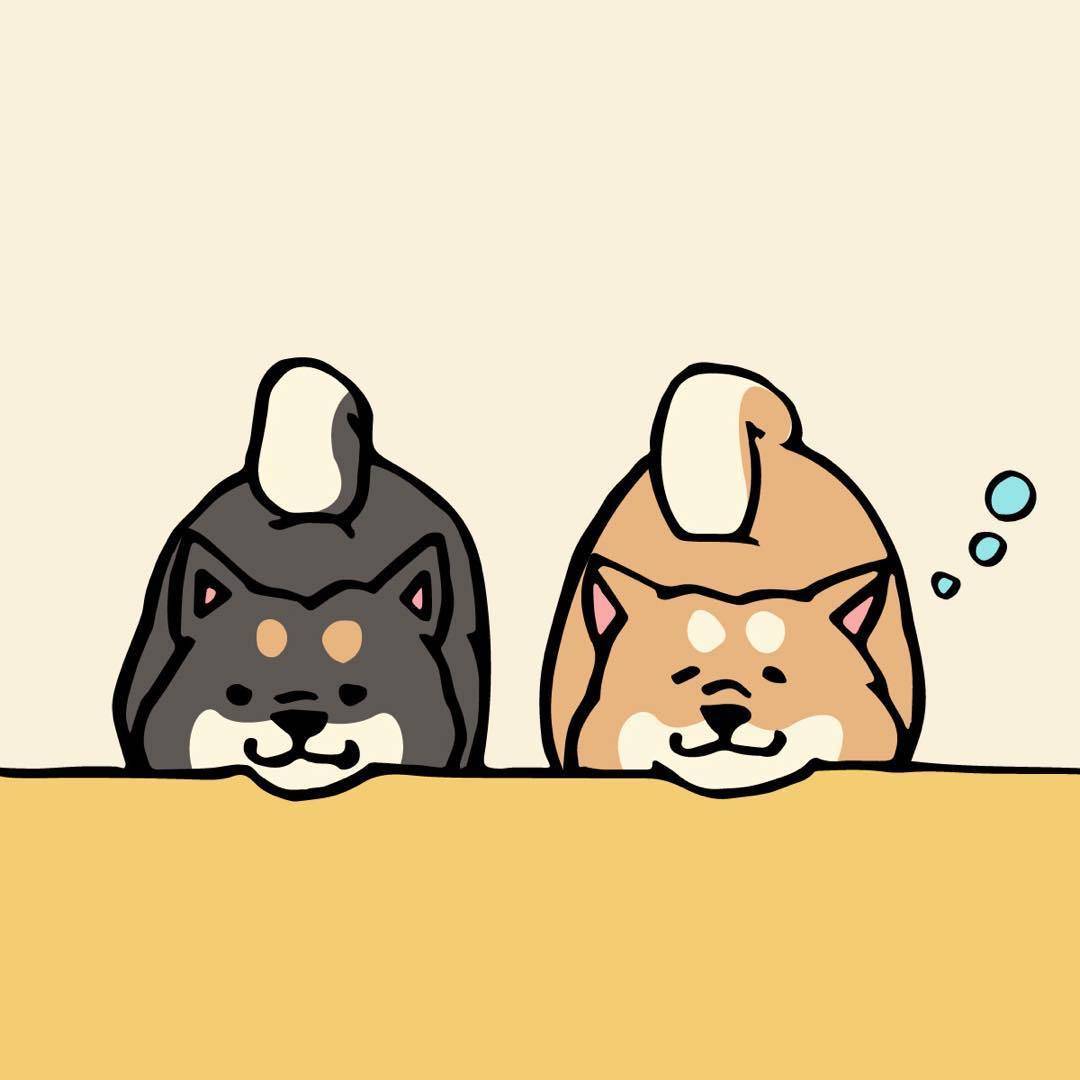 柴犬头像好萌好治愈来源插画师saninch