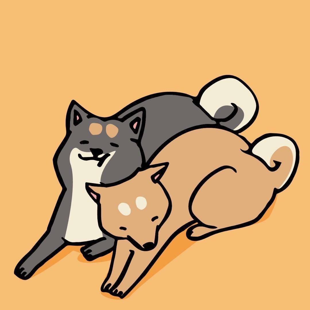 柴犬头像 好萌好治愈来源:插画师 saninch