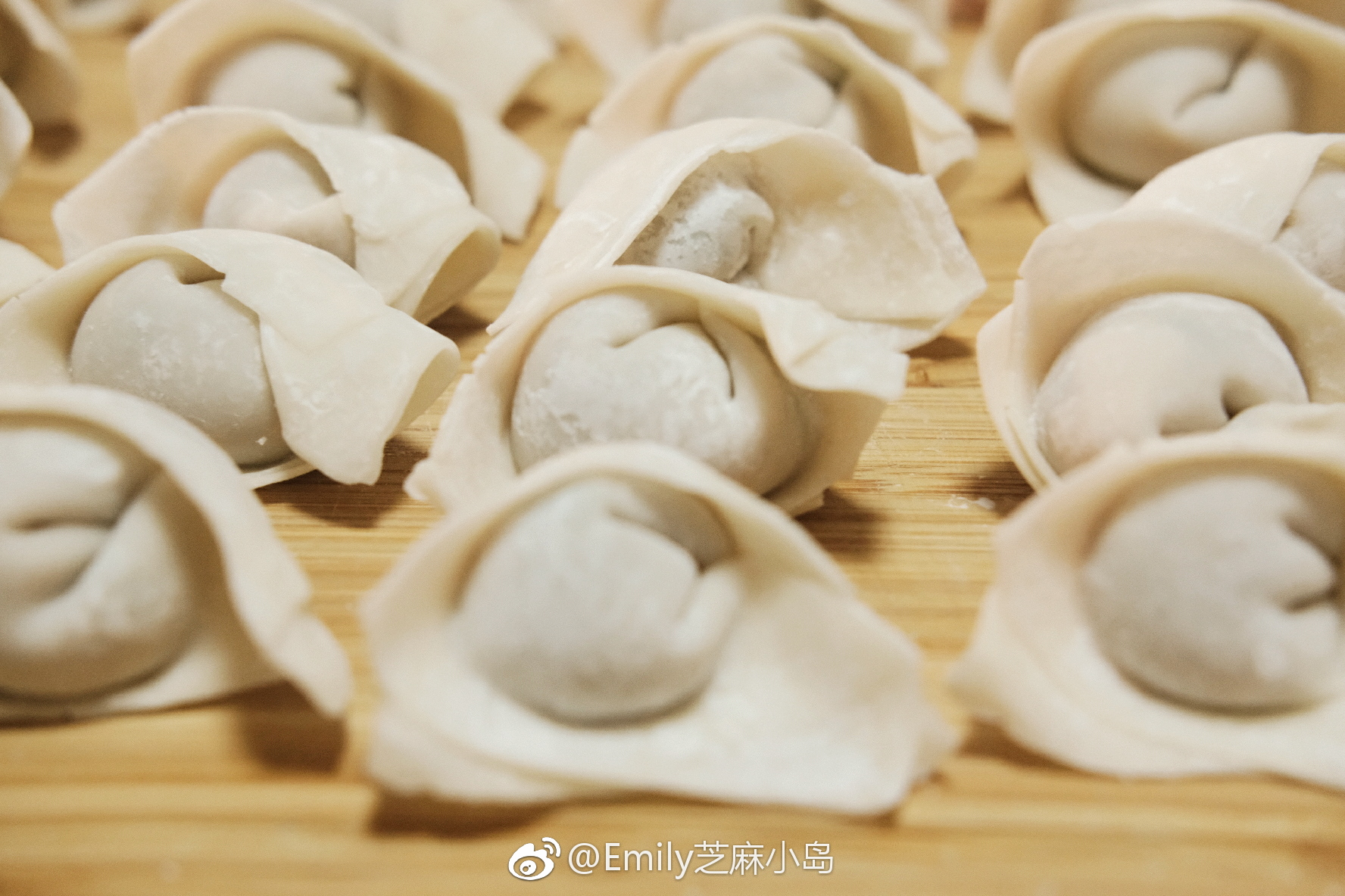 这个馅儿真好吃,一点不散 67舅妈亲授的小馄饨~被我包成了大馄饨交