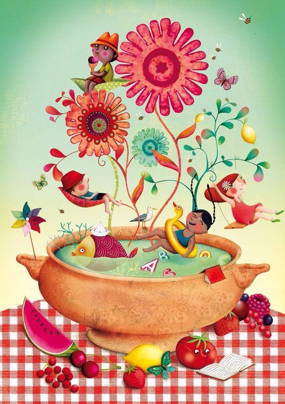 插画|艳丽明亮的色彩却有一种梦幻的感觉