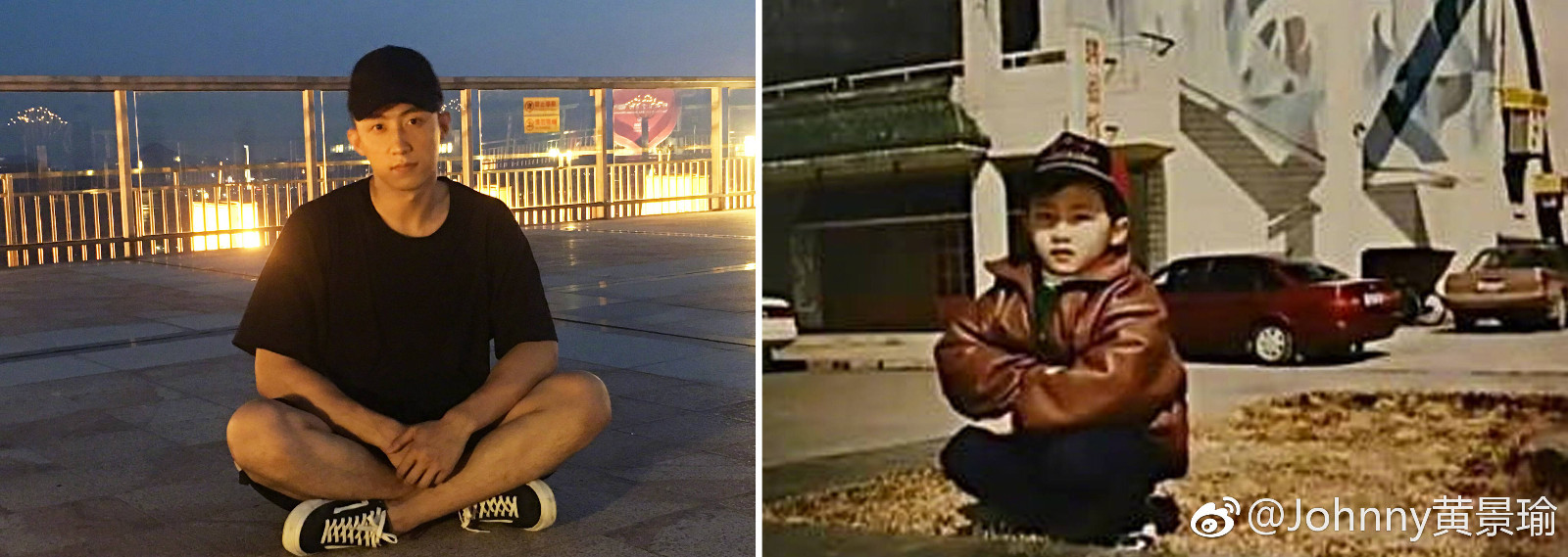 黄景瑜儿时照片黄景瑜剧照黄渤晒出自己小时候骑三轮车的照片,并配文