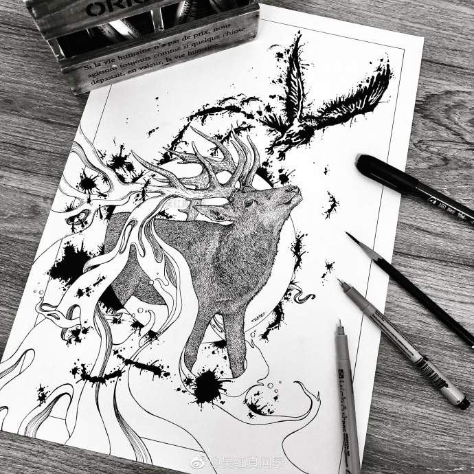 点绘,一组动物集.作者