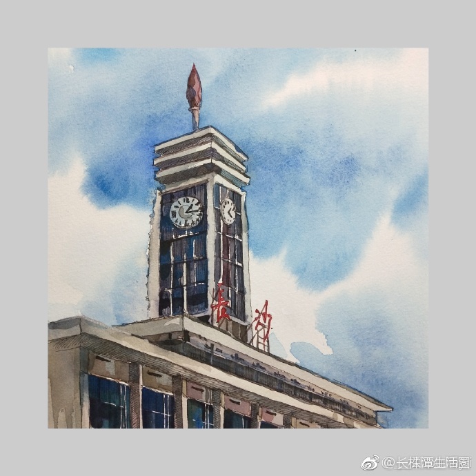 网友手绘的长沙地标景点,你都打卡过么?@___zhoujiayii