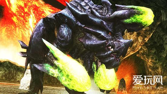 《怪物猎人3g》封面怪,双拳和头顶的角附着有爆炸黏菌,碎龙本身的行动