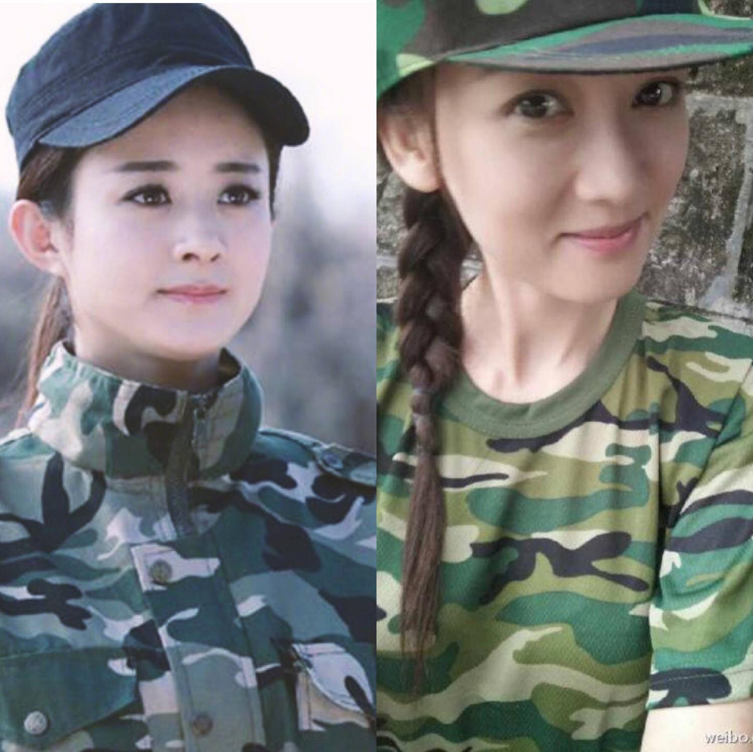 女明星"军花"造型|女明星|迪丽热巴|军装_新浪新闻