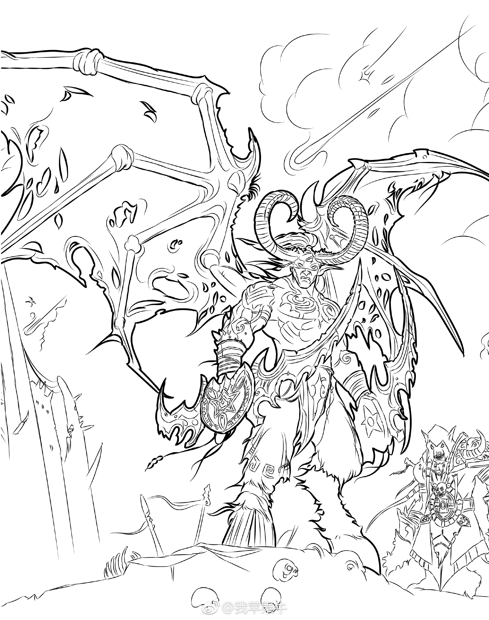 3.120克米白超滑纯质纸精美印刷.86幅魔兽世界游戏美图.