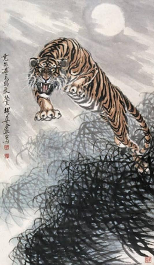 中国近代十大画虎大师之张善子和胡爽庵