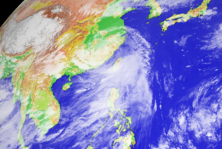 2006年台风碧利斯登陆后的云图,来自数字台风网另外,温比亚的大胖子