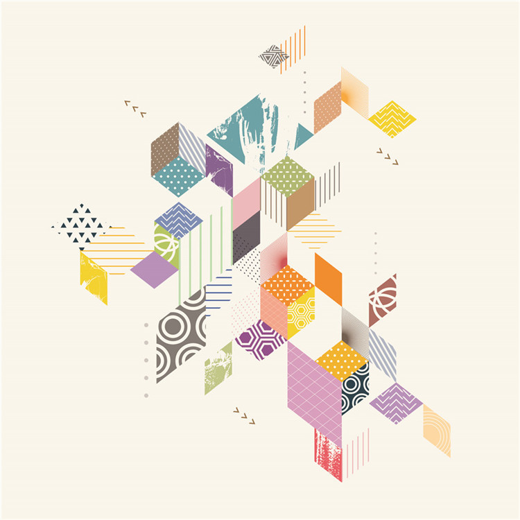 时尚孟菲斯风格矢量背景几何纹理创意海报 ai矢量设计素材 更多详情