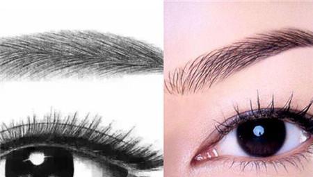 这个点也关系到自己眉毛的粗细,因此这个连接处要根据眉心的位置来