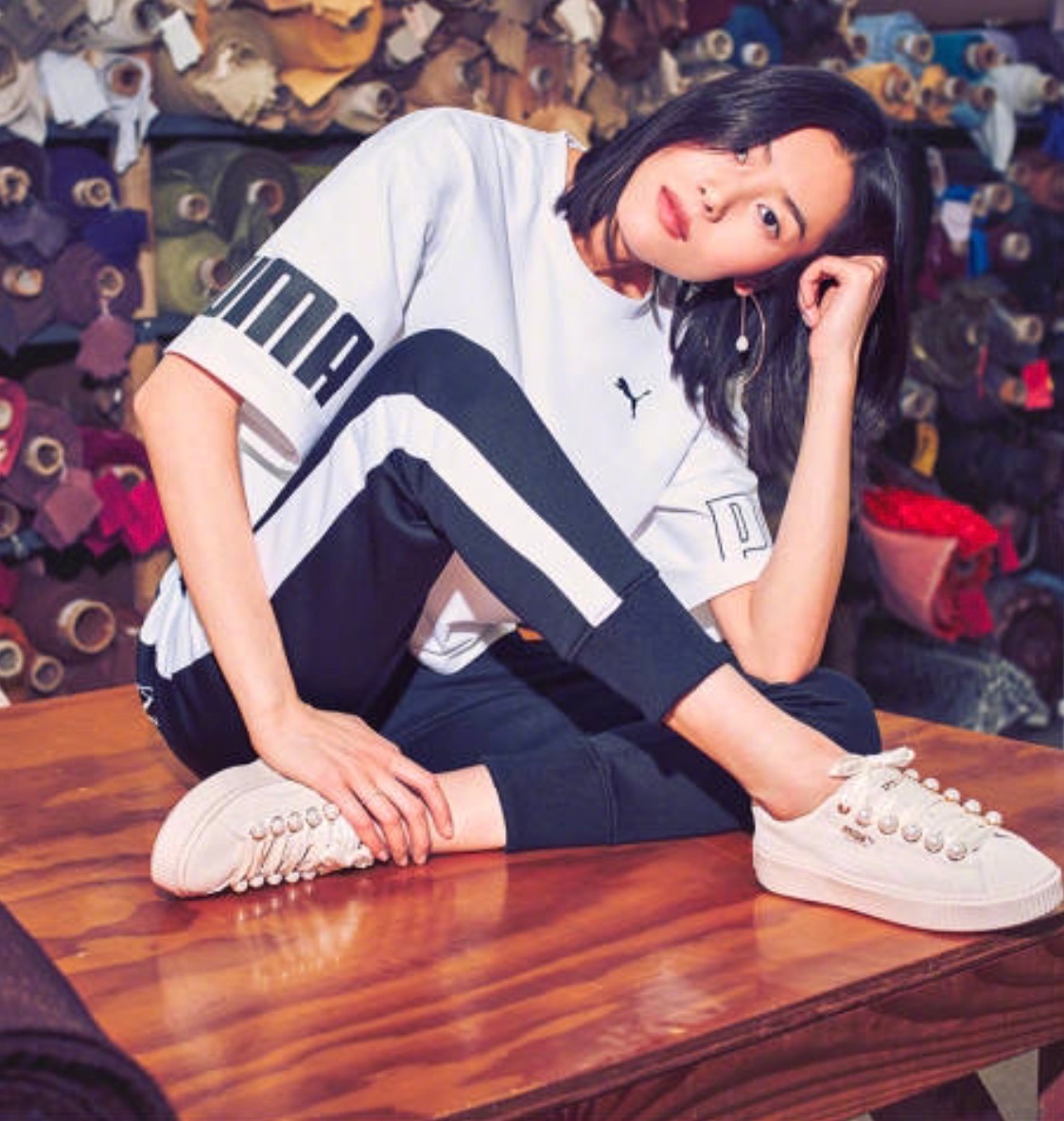 puma 全球代言人 出镜全新suede platform trace bling系列 6767