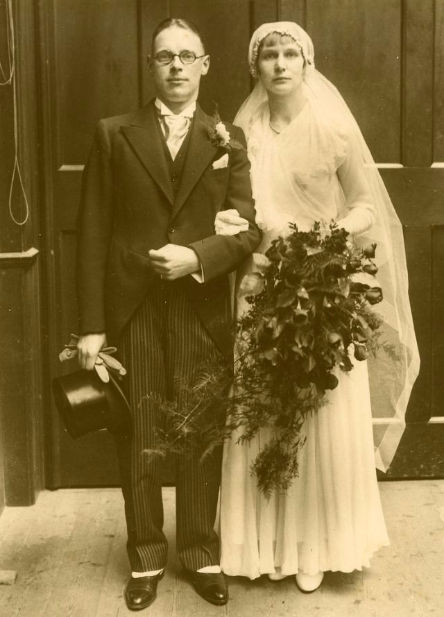 老照片:1920 年代的结婚照(4)