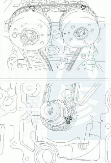 现代起亚发动机正时安装示意图上