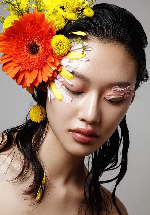 摄影师jeff tse鲜花妆容时尚大片