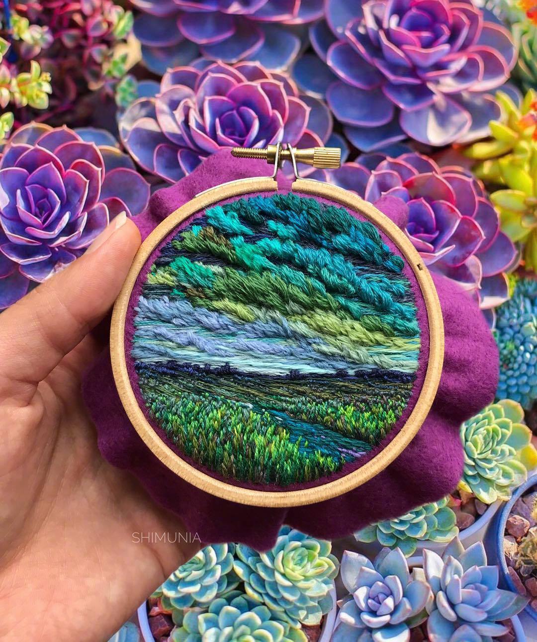 漂亮的刺绣风景画 来自:vera shimunia