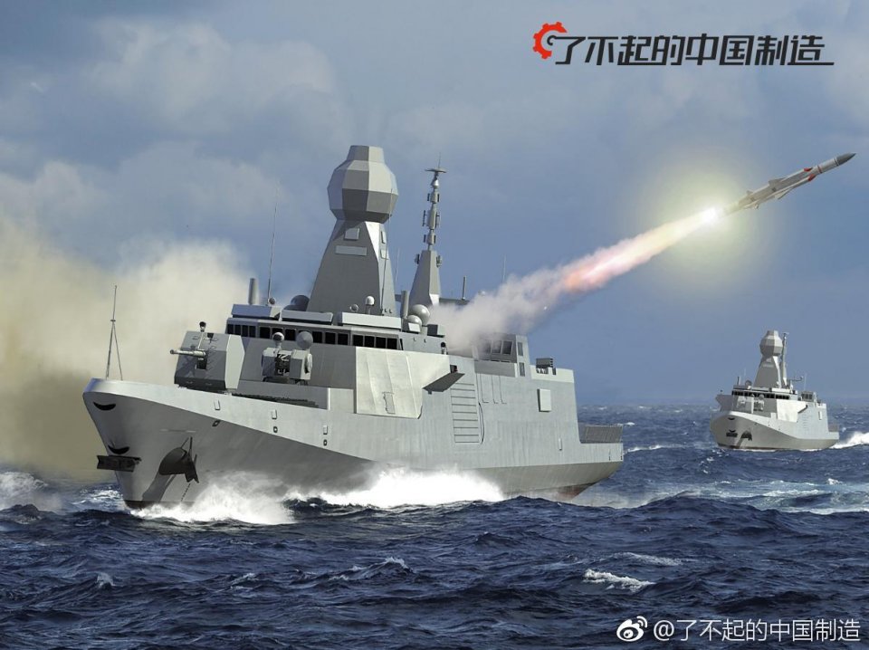 它有很大可能将现在的主桅上的海鹰s/c三坐标雷达(频扫机制,也是两面