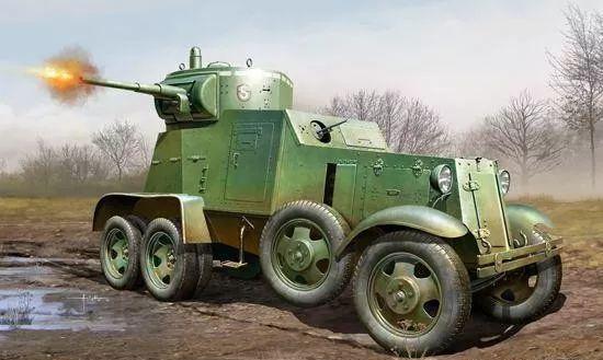 装上坦克炮塔的装甲车 二战苏联的公路战车