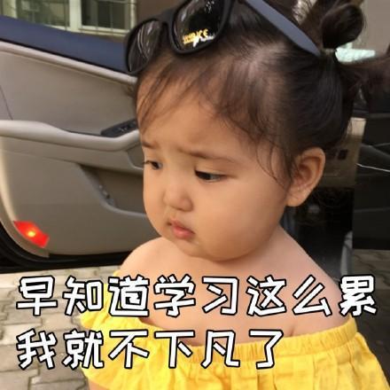 早知道学习这么累我就不下凡了小女孩关于学习的表情包