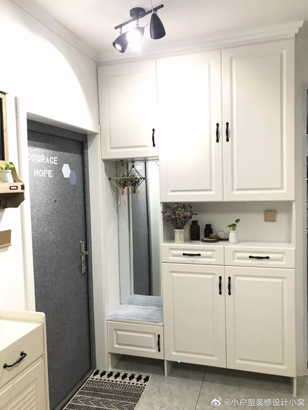 换鞋凳 鞋柜组合,只有坐着换鞋才是最方便的!