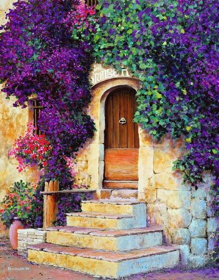 门前窗下,有一两盆鲜花,生活似乎也变得美好了一些.