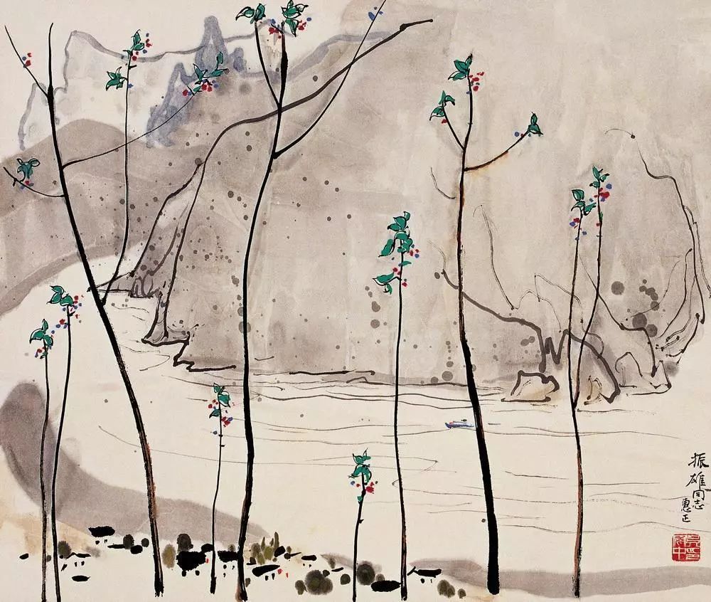 吴冠中画树,太美了!