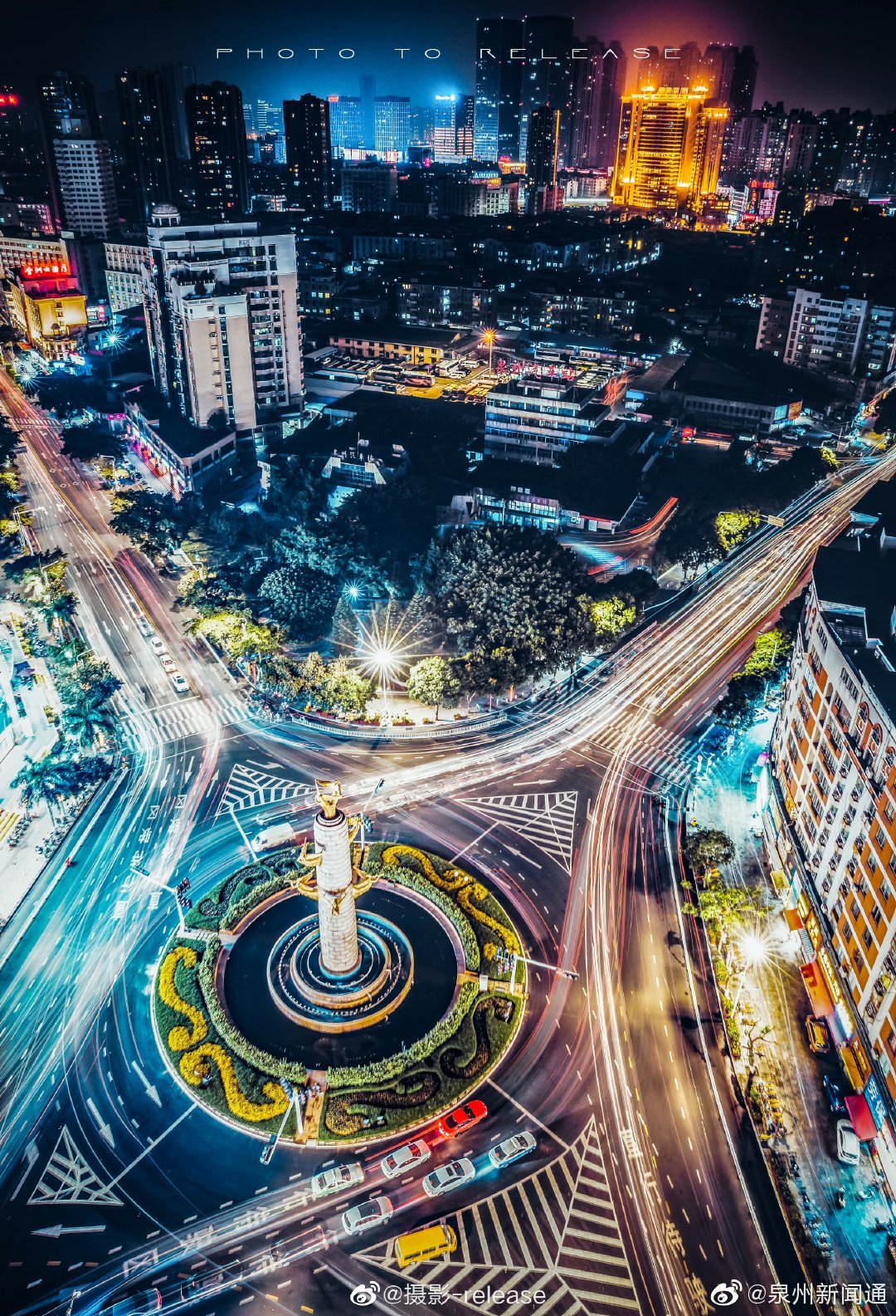 夜晚的泉州像不像科幻大片里的场景