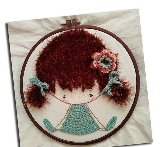 刺绣作品毛线球还能这么绣会讲童话故事哦