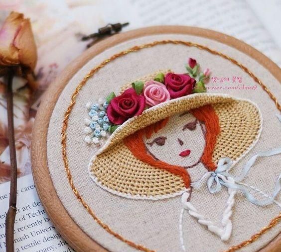 刺绣作品毛线球还能这么绣会讲童话故事哦