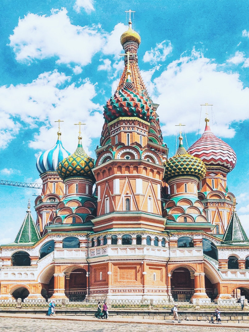 俄罗斯莫斯科的圣瓦西里大教堂,童话里的城堡就是这个样子的吧?