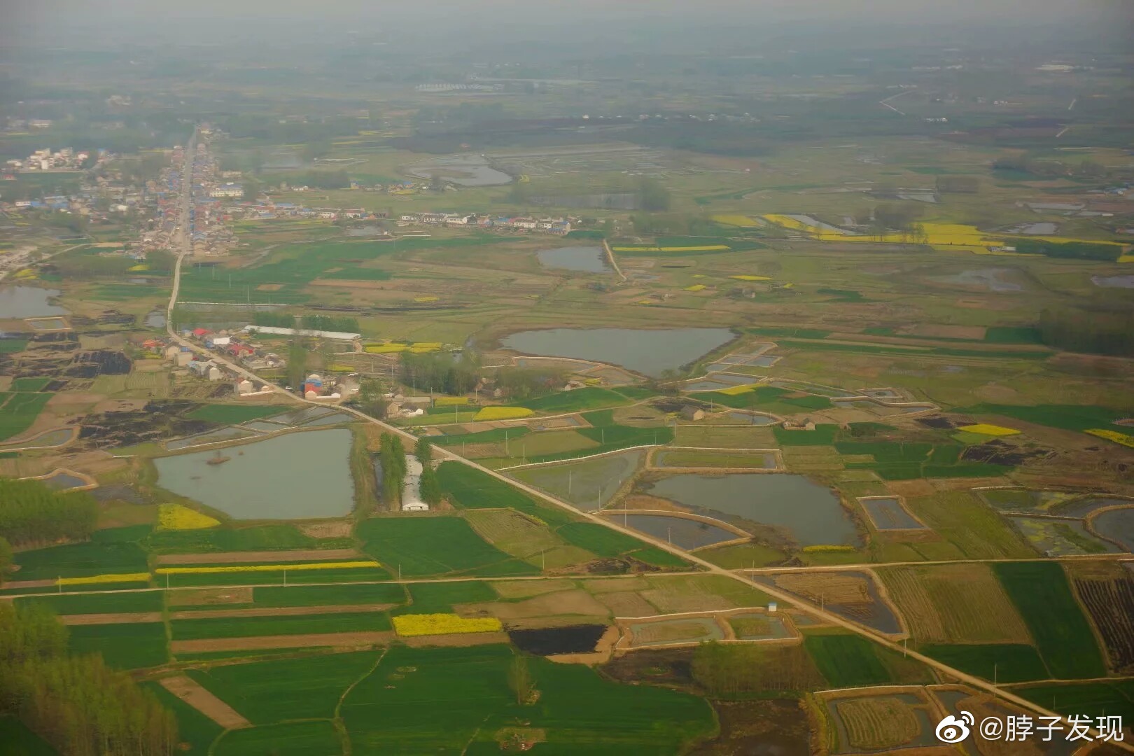 鸟瞰江淮平原,中国南北过渡区的春季风景