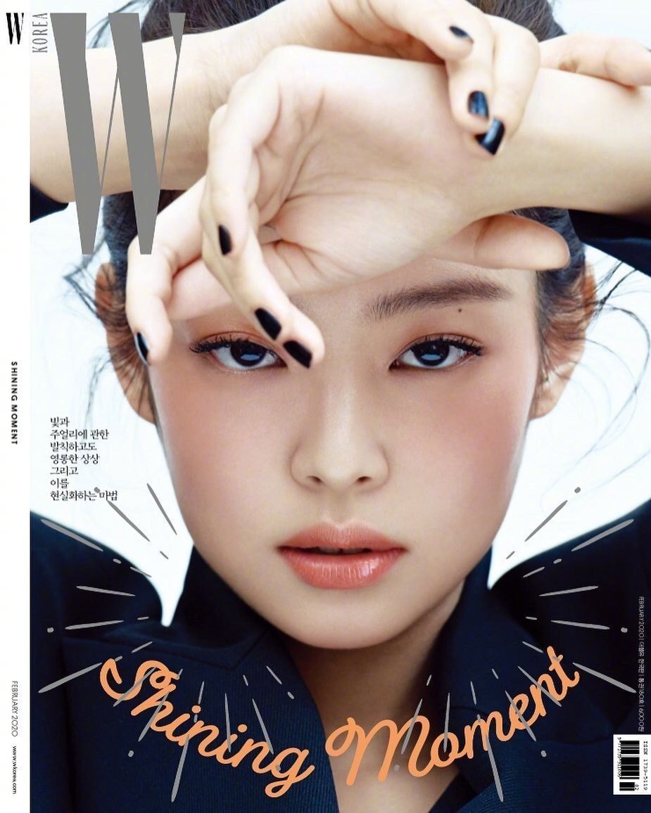 jennie丨w korea 二月刊封面女郎,hera美妆画报,一张高级漂亮的颜