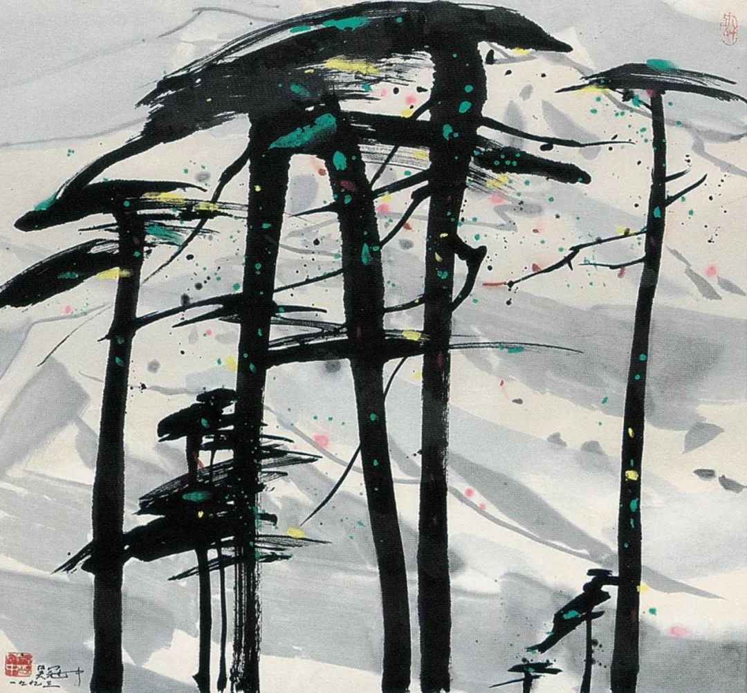 吴冠中画树,太美了!