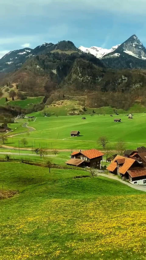 春意盎然,瑞士风光.