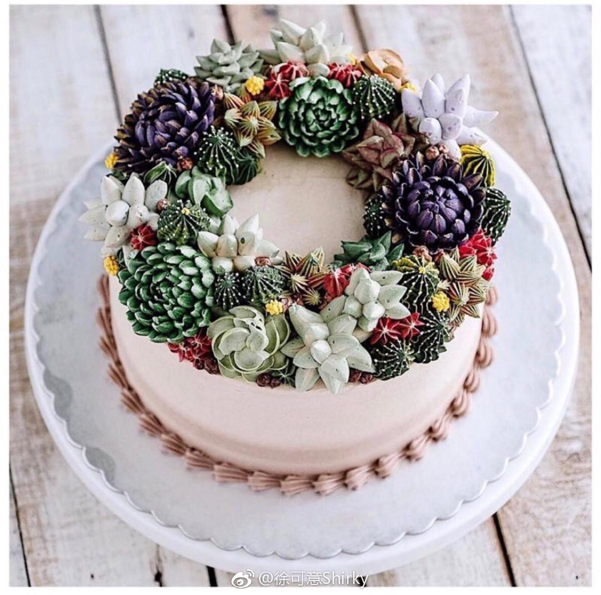 多肉翻糖蛋糕 一度很火成为婚礼标配,然而完全不能吃.